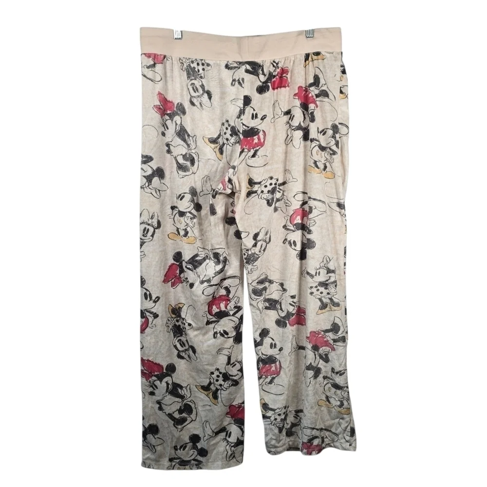 Disney's Mickey Mouse Women's Fleece Pajama Long Pants Size XL Velvety Soft - Picture 2 of 10